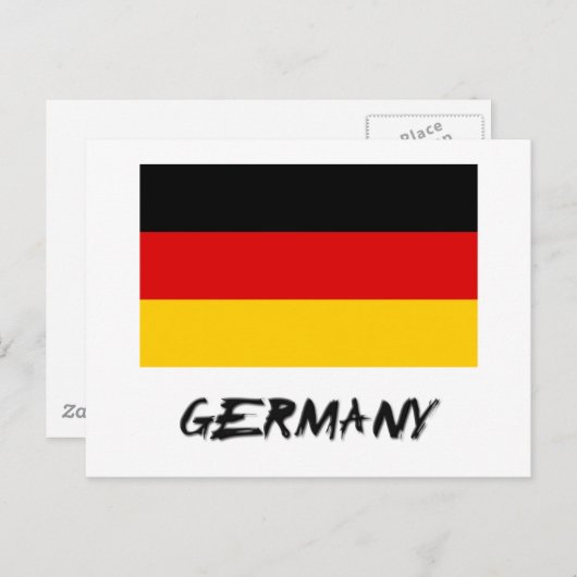 Deutschland-Flagge Postkarte (Vorne/Hinten)