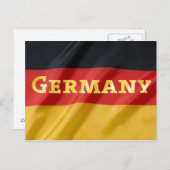 Deutschland-Flagge Postkarte (Vorne/Hinten)