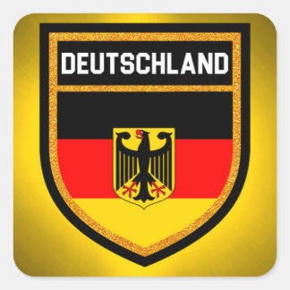 Deutschland-Flagge Quadratischer Aufkleber