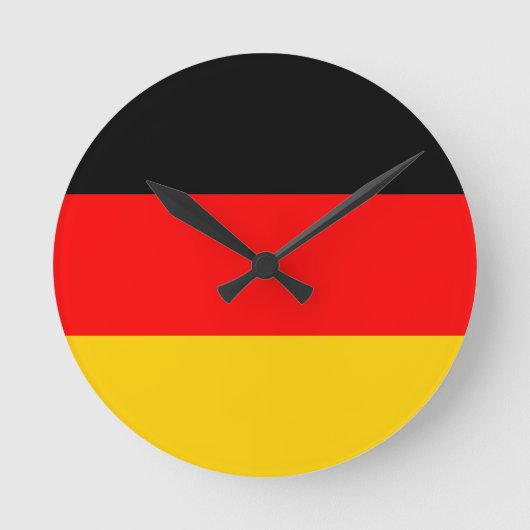 Deutschland-Flagge Runde Wanduhr (Vorderseite)