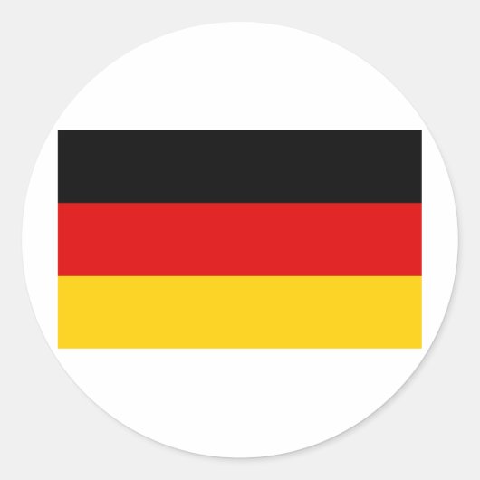Deutschland-Flagge Runder Aufkleber (Vorderseite)