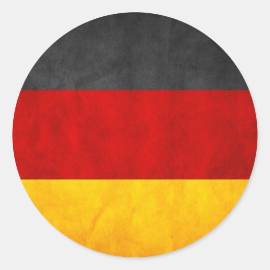 Deutschland-Flagge Runder Aufkleber (Vorderseite)