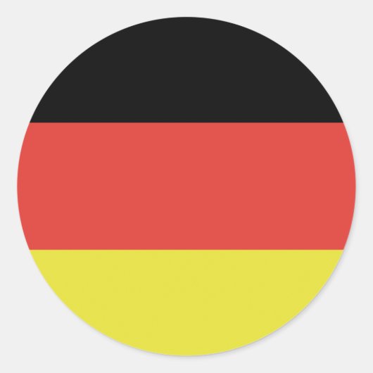 Deutschland-Flagge Runder Aufkleber (Vorderseite)