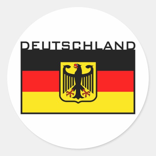Deutschland-Flagge Runder Aufkleber (Vorderseite)
