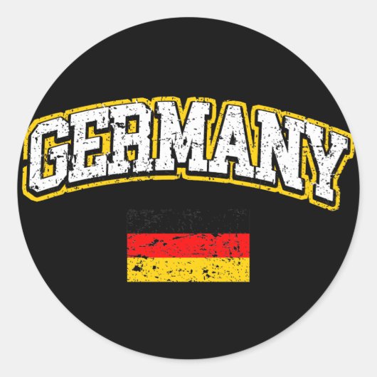 Deutschland-Flagge Runder Aufkleber (Vorderseite)