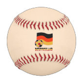 Deutschland Flagge und Fußball-Ball graue Grenze Baseball (Rückseite)