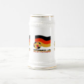 Deutschland Flagge und Fußball-Ball graue Grenze Bierglas (Mittel)