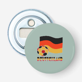 Deutschland Flagge und Fußball-Ball graue Grenze Flaschenöffner