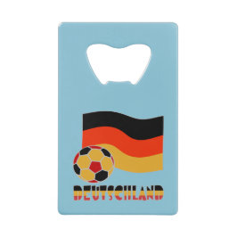 Deutschland Flagge und Fußball-Ball graue Grenze Geldkarten Flaschenöffner