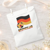 Deutschland Flagge und Fußball-Ball graue Grenze Geschenktütchen (Ausgeschnitten)