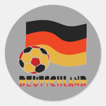 Deutschland Flagge und Fußball-Ball graue Grenze