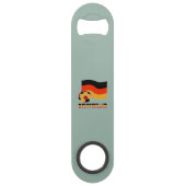 Deutschland Flagge und Fußball-Ball graue Grenze Speedflaschenöffner (Rückseite)
