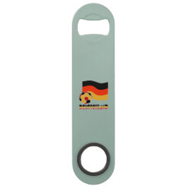 Deutschland Flagge und Fußball-Ball graue Grenze Speedflaschenöffner