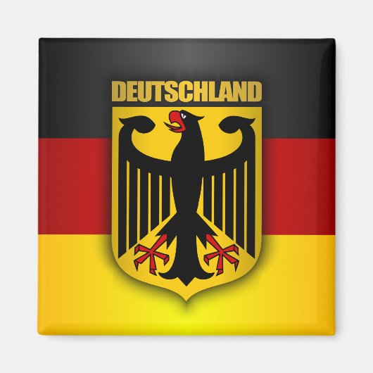 Deutschland - Flagge und Wappen Magnet (Vorne)