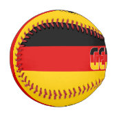 Deutschland - Flagge und Wappen Patriotischer Base Baseball (Vorderseite Links)