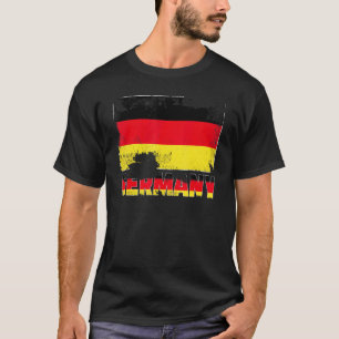 Deutschland-Flagge Vintage abgenutzt deutsche Grun T-Shirt