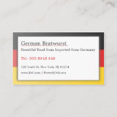 Deutschland-Flagge, vollständig anpassbare Visiten Visitenkarte (Rückseite)