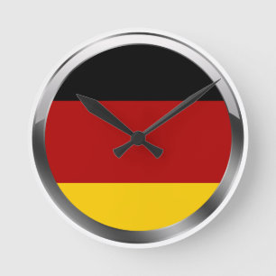 Deutschland-Flagge von Deutschland Deutschland Runde Wanduhr