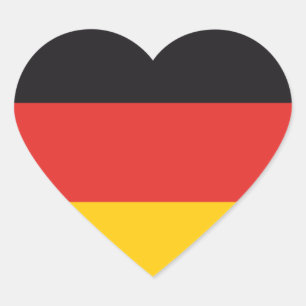 Deutschland Flagge x20 Aufkleber deutsche, herzför