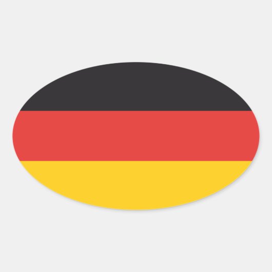 Deutschland Flagge x20 Aufkleber Deutsche Oval Fla (Vorderseite)