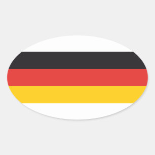 Deutschland Flagge x20 Aufkleber Deutsche Oval Fla