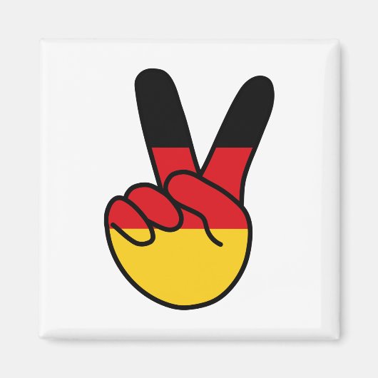 Deutschland Flagge / Zeichen Magnet (Vorne)