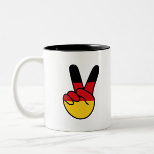 Deutschland Flagge / Zeichen Zweifarbige Tasse