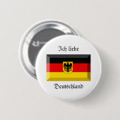 Deutschland-Flaggen-Edelstein Button (Vorne & Hinten)