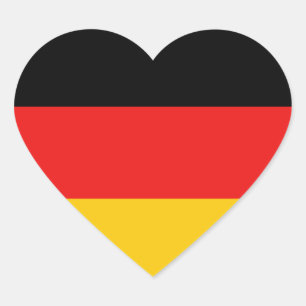 Deutschland-Flaggen-Herz-Aufkleber Herz-Aufkleber