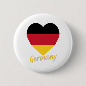 Deutschland-Flaggen-Herz Button (Vorderseite)