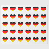 Deutschland-Flaggen-Herz Geschenkpapier (Flach)