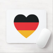 Deutschland-Flaggen-Herz-Mausunterlage Mousepad (Mit Mouse)
