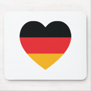 Deutschland-Flaggen-Herz-Mausunterlage Mousepad