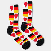 Deutschland Flaggen Herzendesign Spaß Deutscher St Socken (Rechts)