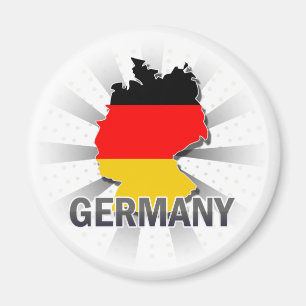 Deutschland-Flaggen-Karte 2,0 Magnet