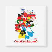 Deutschland Flaggen Magnet (Vorne)