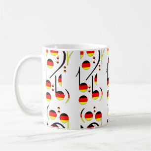 Deutschland-Flaggen-musikalische Anmerkungen Kaffeetasse