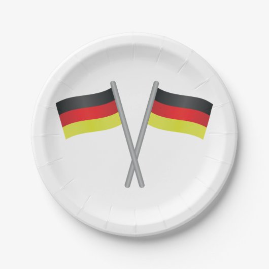 Deutschland Flaggen Papier Teller (Vorderseite)
