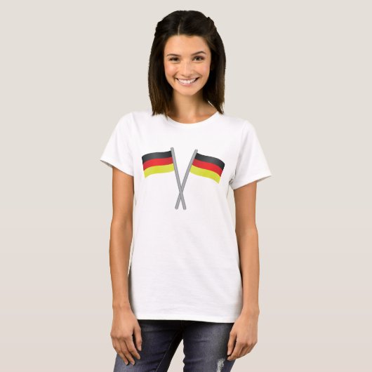 Deutschland Flaggen T - Shirt (Vorne ganz)