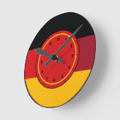 Deutschland-Flaggen-Wanduhr Runde Wanduhr (Winkel)