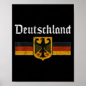 Deutschland Flaggenadler Vintages deutsches Kultur Poster (Vorne)