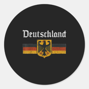 Deutschland Flaggenadler Vintages deutsches Kultur Runder Aufkleber