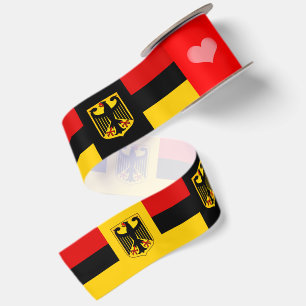 Deutschland: Flaggenband, Adler, Herz, Deutschland Satinband