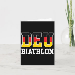 Deutschland Flaggenbiathlonistin - Deutscher Deu B Karte