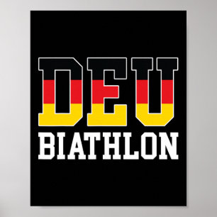 Deutschland Flaggenbiathlonistin - Deutscher Deu B Poster