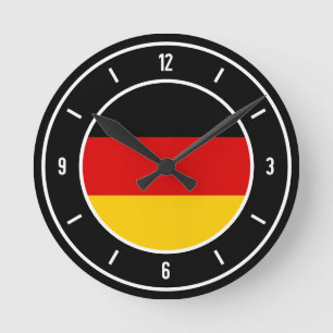 Deutschland-FlaggenElegant Runde Wanduhr