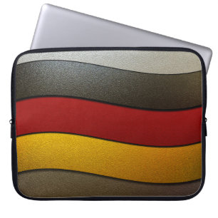 Deutschland - Flaggenfarben-Chrome von Shirley Tay Laptopschutzhülle