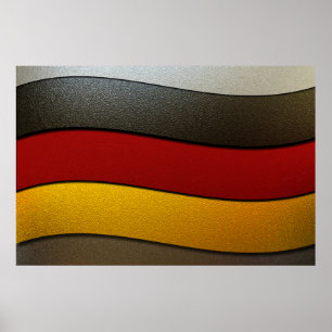 Deutschland - Flaggenfarben-Chrome von Shirley Tay Poster