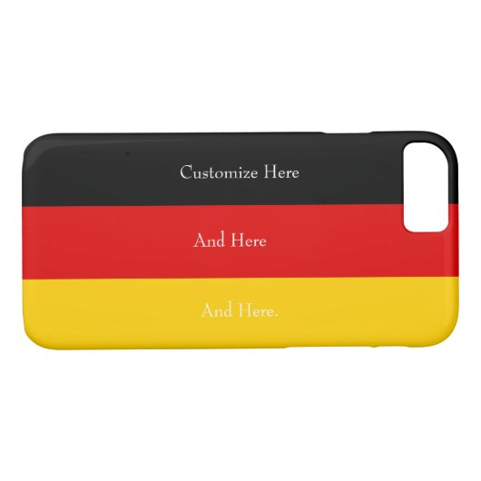Deutschland Flaggenfarben Schwarzes Gold Personali Case-Mate iPhone Hülle (Rückseite (Horizontal))