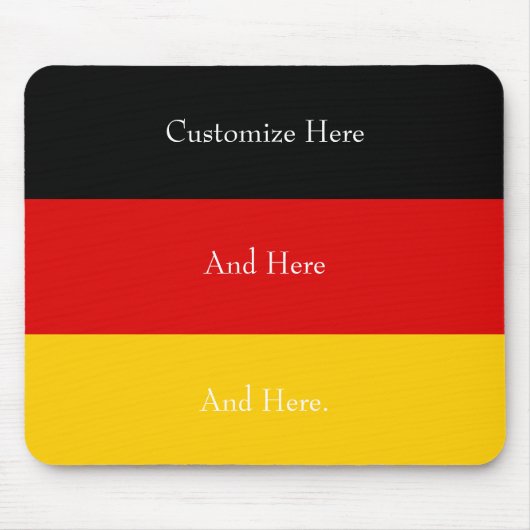 Deutschland Flaggenfarben Schwarzes Gold Personali Mousepad (Vorne)